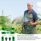 10Pcs Garden Hose Connector Kit – Tap & Hose Pipe Fittings Set with 1/2" & 3/4" Tap Adapters, Quick Connectors, and Double Male Snap Fittings - Image 2