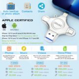iDiskk 512GB 4-in-1 Photo Stick for iPhone, iPad, USB-C, Android – External Flash Drive Backup Storage - Image 2