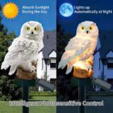 UYGTHI Solar Owl Garden Light – Waterproof LED Owl-Shaped Lawn Lamp, White Decorative Solar Outdoor Light for Yard & Garden - Image 4