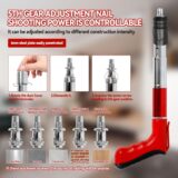 Manual Mini Steel Nail Gun – 5-Gear Adjustable Concrete & Wall Nail Rivet Tool with 110 Nails + Wire Slitter - Image 3