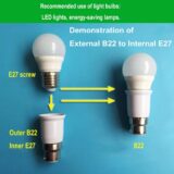 B22 to E26/E27 Light Socket Adapter (5-Pack) – Bayonet to Screw Converter for LED/CFL Bulbs – Heat-Resistant & Fire-Safe - Image 5