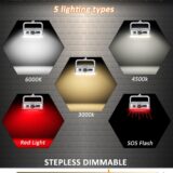 Ultra Bright Rechargeable Camping Lantern – 12,000mAh USB-C, Magnetic Mount, Dimmable LED Light for Tents, SOS Emergency Mode - Image 5