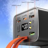 70,000mAh 140W USB-C Power Bank – PD3.1 QC4.0 Fast Charging, LED Display, 5-Port External Battery for Laptop, Phone, Camping, Travel – Black Orange - Image 5