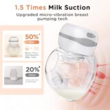 Jheppbay Wearable Electric Breast Pump – Portable, Hands-Free, Quiet (40dB), Lightweight (201g), 3 Modes 12 Levels, Leakproof, BPA-Free – for Nursing Moms at Work, Home & Travel - Image 3