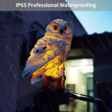 UYGTHI Solar Owl Garden Light – Waterproof LED Owl-Shaped Lawn Lamp, White Decorative Solar Outdoor Light for Yard & Garden - Image 7