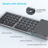 Seenda Mini Foldable Wireless Keyboard – UK Layout with Touchpad, Bluetooth for Tablets, Phones & PCs - Image 6