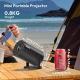 XGODY Gimbal 3 Mini Projector [2025 Upgrade], 720P Native, 4K Support, Android 11, 12000 Lumens, WiFi 6 & Bluetooth - Image 3