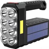 MegaPower 8 LED Solar Flashlight – Super Bright, Rechargeable Handheld Torch for Outdoor & Emergency Use - Image 2