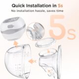 Jheppbay Wearable Electric Breast Pump – Portable, Hands-Free, Quiet (40dB), Lightweight (201g), 3 Modes 12 Levels, Leakproof, BPA-Free – for Nursing Moms at Work, Home & Travel - Image 5