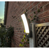Lutec Kira 18W LED Wall Light with PIR Sensor – IP54, 1200lm, Dark Grey Outdoor Lamp - Image 2