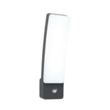 Lutec Kira 18W LED Wall Light with PIR Sensor – IP54, 1200lm, Dark Grey Outdoor Lamp - Image 1