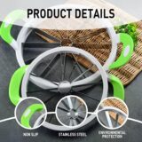 Wenrecu Extra Large Watermelon Slicer & Corer – 12-Blade Stainless Steel Fruit Cutter with Comfort Silicone Handle - Image 3