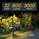 Solar Garden Lights by Linkind – Warm White 3000K Outdoor Stake Lights, IP65 Waterproof, 2-Pack - Image 3