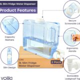 Slim Fridge Water Dispenser 3L – 2 Pack with Tap – Reusable Cold Drink Container for Travel, Camping, Picnic & Outdoor Use - Image 4