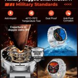 Men’s Smart Watch with Call Function – 1.85" HD, 800mAh Battery, Heart & Sleep Monitor, 100+ Sports Modes, Silver Steel - Image 5