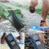 52800mAh Portable Solar Charger – Power Bank with 30W PD Fast Charge, 15W Wireless Charging, Flashlight, Built-in Cables – Outdoor Emergency Use (Blue) - Image 7