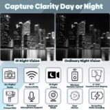 5K Video Camera for YouTube – 64MP Dual Lens Camcorder with IR Night Vision, WiFi, Touchscreen, 16x Zoom & Stabilizer Kit - Image 6