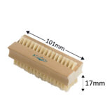 Eco Wooden Nail Brush 102mm – Double-Sided Bristles - Image 2