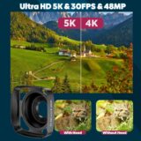 5K Video Camera for YouTube – 64MP Dual Lens Camcorder with IR Night Vision, WiFi, Touchscreen, 16x Zoom & Stabilizer Kit - Image 3