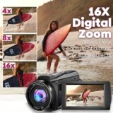 5K Video Camera for YouTube – 64MP Dual Lens Camcorder with IR Night Vision, WiFi, Touchscreen, 16x Zoom & Stabilizer Kit - Image 5