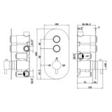 Deva Aston Push Button Shower Mixer – Thermostatic 2 Way Valve - Image 4