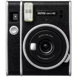 Instax Mini 40 Instant Camera – Black & Silver Retro Style - Image 2