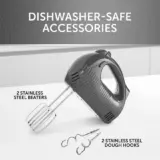 Breville VFM034 Flow Hand Mixer – 5-Speed Electric Whisk in Grey - Image 2