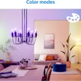Philips WiZ E14 Smart LED Candle Bulbs – Colour Changing Wi-Fi Enabled, 2-Pack - Image 10