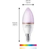 Philips WiZ E14 Smart LED Candle Bulbs – Colour Changing Wi-Fi Enabled, 2-Pack - Image 2