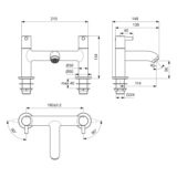 Ideal Standard Ceraline Bath Filler Tap – Modern Chrome Mixer - Image 5
