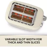 Breville VTR003 Toaster – 2-Slice, Elegant Cream and Silver - Image 4