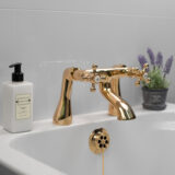 Deva Tudor Bath Filler in Gold Finish – Luxury Tap - Image 2