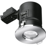 Aurora Chrome GU10 LED Downlight – Fire Rated IP65 for Bathrooms - Image 1