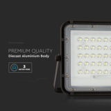 V-TAC 10W LED Solar Floodlight with Battery Indicator | 800lm, 4000K, IP65 Waterproof – Black - Image 7