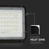 V-TAC 10W LED Solar Floodlight with Battery Indicator | 800lm, 4000K, IP65 Waterproof – Black - Image 9
