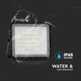 V-TAC 10W LED Solar Floodlight with Battery Indicator | 800lm, 4000K, IP65 Waterproof – Black - Image 10