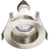 Integral Evofire IP65 Fire-Rated LED Downlight – Satin Nickel | Recessed Ceiling Light - Image 1
