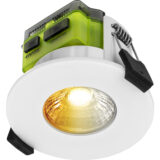 Luceco FType Mk2 Fire Rated LED Downlight - 4/6W CCT Adjustable, IP65, White (485-750lm) - Image 1