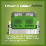 Luceco FType Mk2 Fire Rated LED Downlight - 4/6W CCT Adjustable, IP65, White (485-750lm) - Image 11
