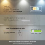 V-TAC 40W LED Linear Pendant Light – Samsung Chip, CCT Adjustable (3-in-1), 2500lm, 4FT, IP20, Black Finish - Image 3