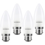 Wessex 4.2W LED Dimmable Candle Bulb – Frosted BC B22, 470 Lumens - Image 1