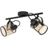 Eglo Dellow Contemporary Black & Brass Ceiling Light Set (2 Pack) - Image 2
