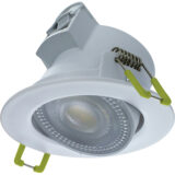 Integral LED IP44 Adjustable Downlight 5.5W 510lm Warm White – Compact Eco Series - Image 1