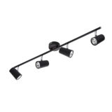 Harvey Black 4 Light Track Spotlight – Contemporary Style - Image 1