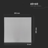 V-TAC 36W Backlit LED Panel Light – 600x600mm, 4320lm, 6500K Cool White, IP20 Flame Resistant - Image 5