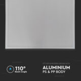 V-TAC 36W Backlit LED Panel Light – 600x600mm, 4320lm, 6500K Cool White, IP20 Flame Resistant - Image 6