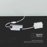 V-TAC 36W Backlit LED Panel Light – 600x600mm, 4320lm, 6500K Cool White, IP20 Flame Resistant - Image 7