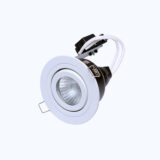 White IP65 GU10 Adjustable Downlight – 7W LED for Bathroom or Spa - Image 1