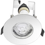 Integral Evofire IP65 LED Fire Rated Downlight – Chrome, Insulation Guard Included - Image 1