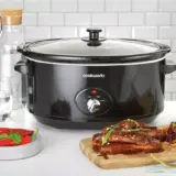 Cookworks 6.5L Slow Cooker in Black – Multi-Function Slow Cooker - Image 1
